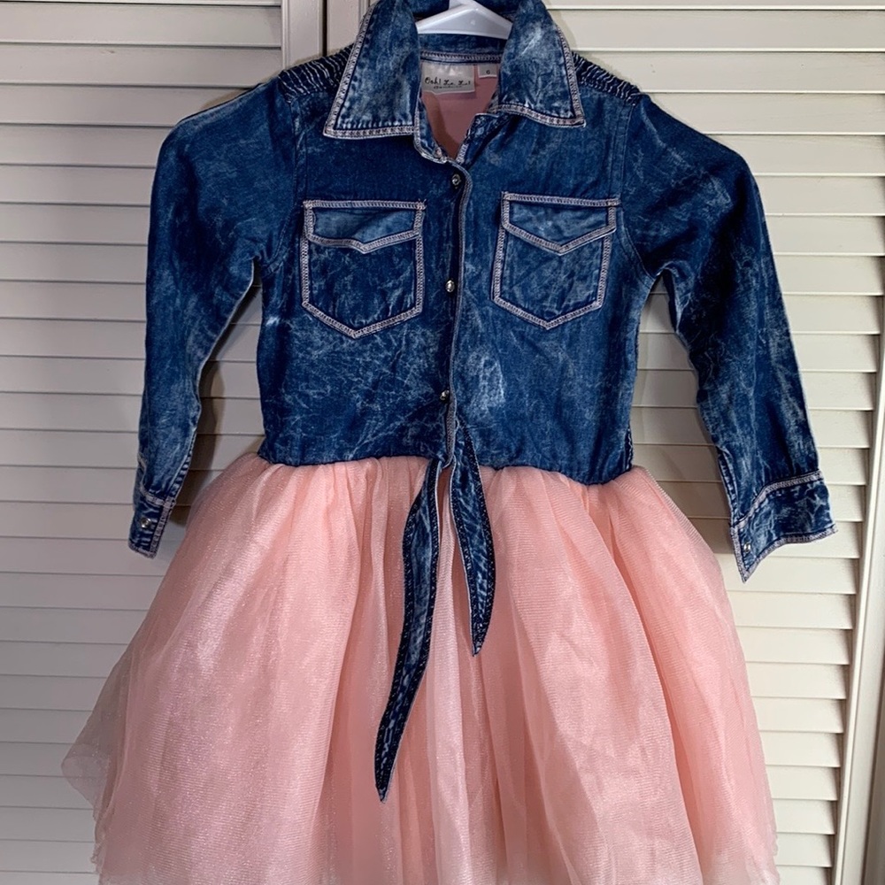 Ooh! La,La! Couture Denim & Tulle Dress